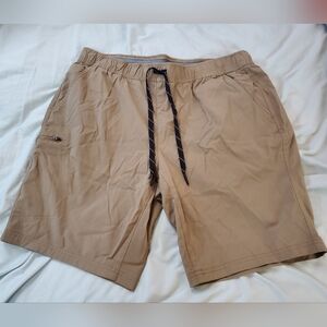 Men's Tan Athletic Shorts with Drawstring